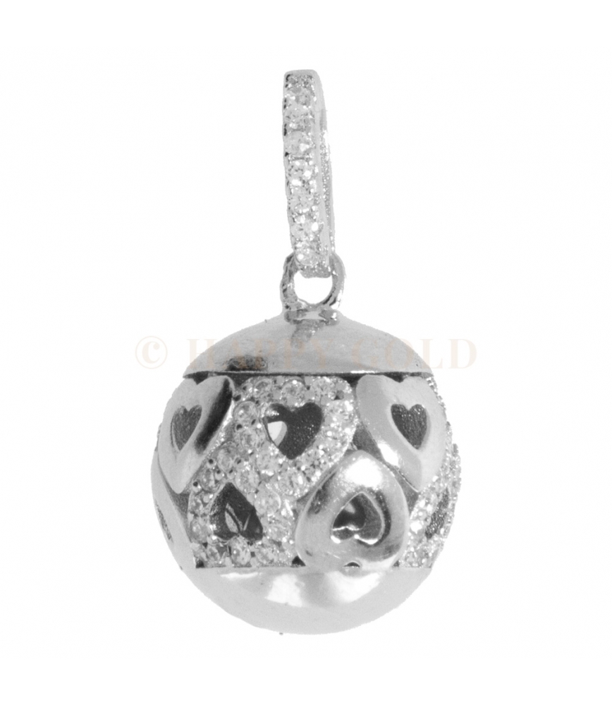 Ciondolo Chiamangeli Cuori in Argento
