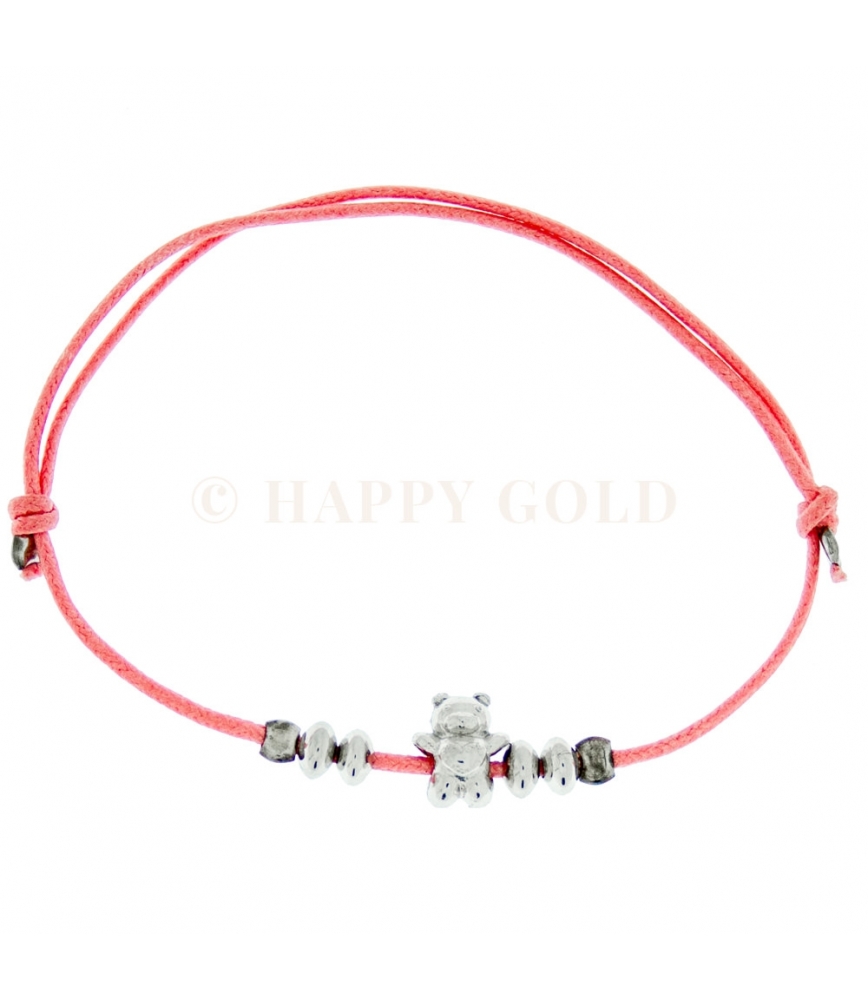 Bracciale bimbo e bimba con Orsetto in argento