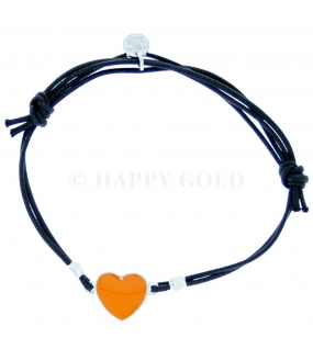 Bracciale in Argento con cuore smaltato