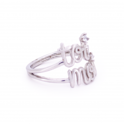 Anello "Toi et Moi" in Argento 925 con zirconi