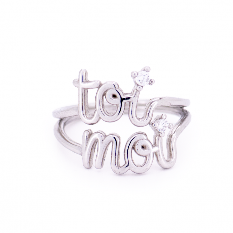 Anello "Toi et Moi" in Argento 925 con zirconi